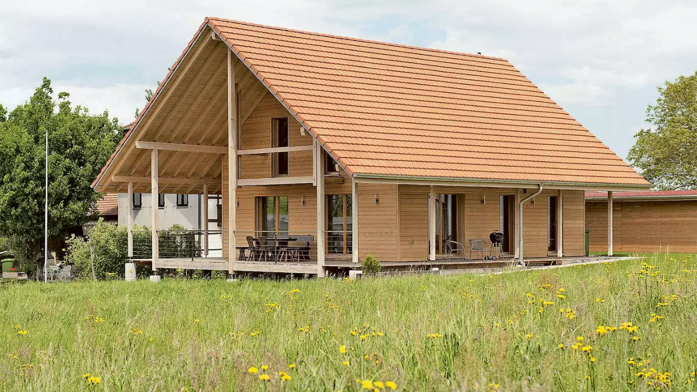 Massiv-Holz-Mauer®-Haus aus Schweizer Holz